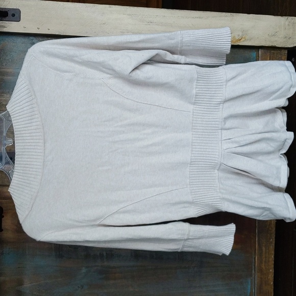 Bask Beige Fit & Flare Button Down Cardigan Sweater - Medium - Picture 5 of 6